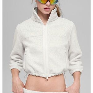 ALO Yoga White Cropped Jacket